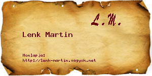 Lenk Martin névjegykártya