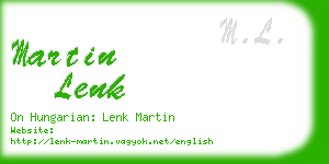 martin lenk business card